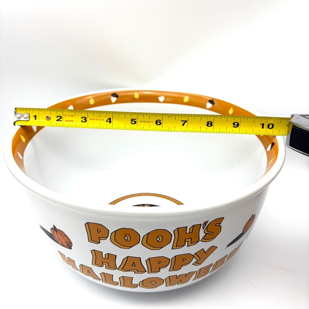 Disney Winnie the Pooh Happy Halloween Large Ceramic Serving Candy Bowl - Picture 8 of 9